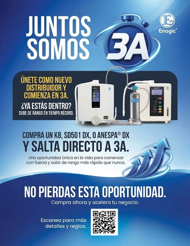 Juntos, somos 3A: campaña de Enagic hasta el 10 de octubre